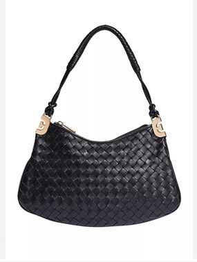 Sam Edelman Christy Woven Medium Leather Shoulder Bag